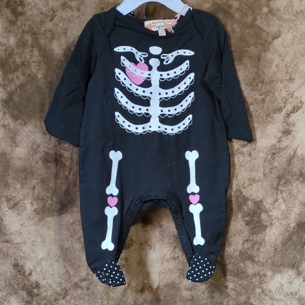 Skeleton Design Kids Footie Pajamas inv404